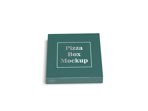 Caja de pizza en blanco