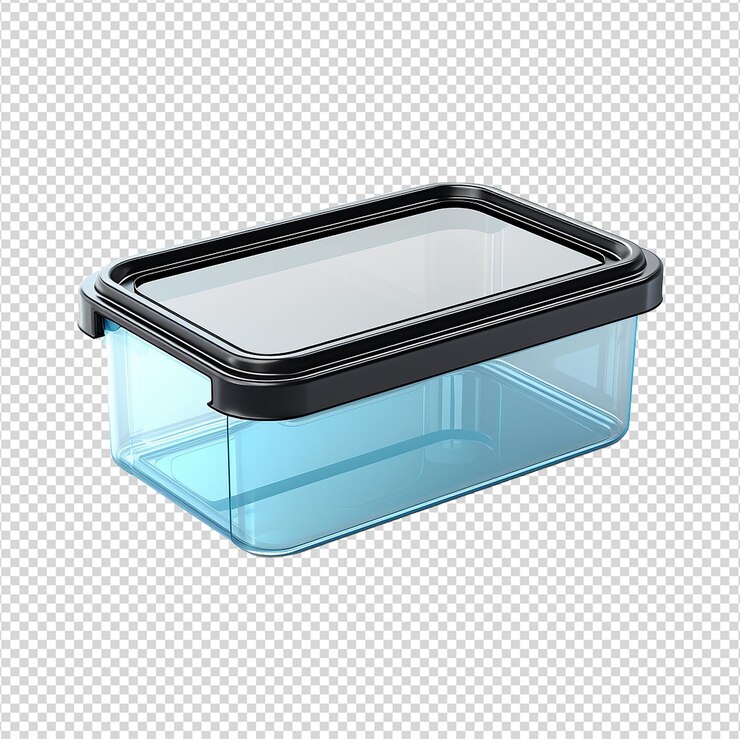 PSD caja de plástico aislada sobre un fondo transparente png