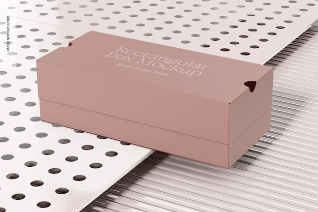 Caja rectangular con maqueta de panel