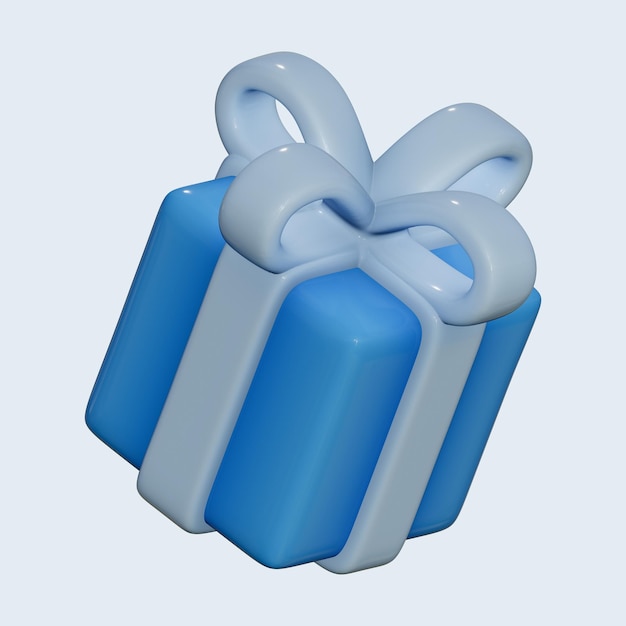 Caja de regalo brillante en 3d Colored