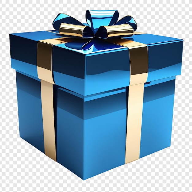 PSD caja de regalo con cinta 3d render png aislado en fondo transparente psd premium