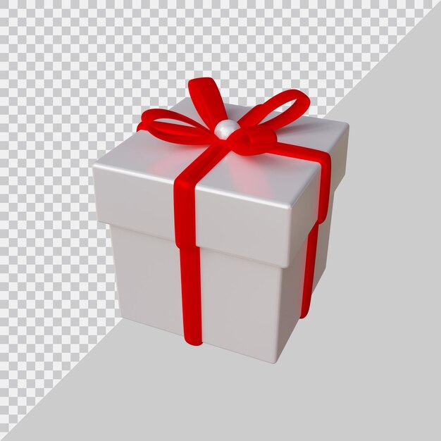 Caja de regalo con estilo moderno 3d.