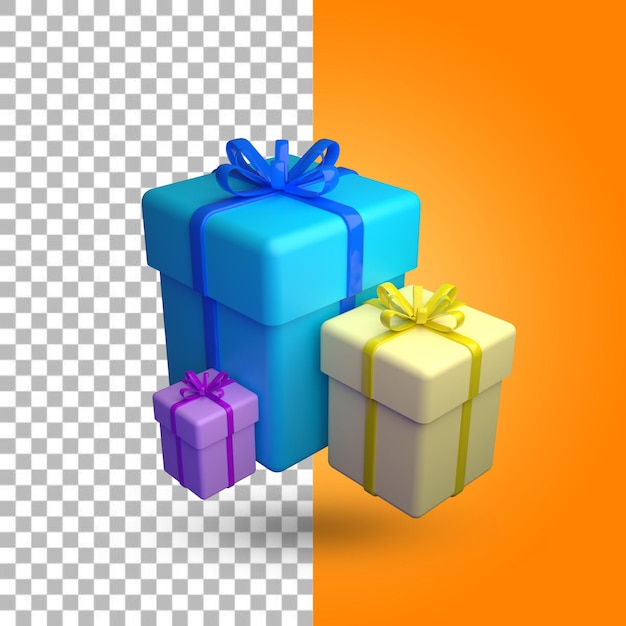 Caja de regalo Ilustración 3D Rendering