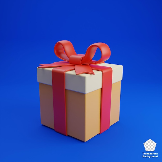 PSD caja de regalo, navidad, 3d, ilustración