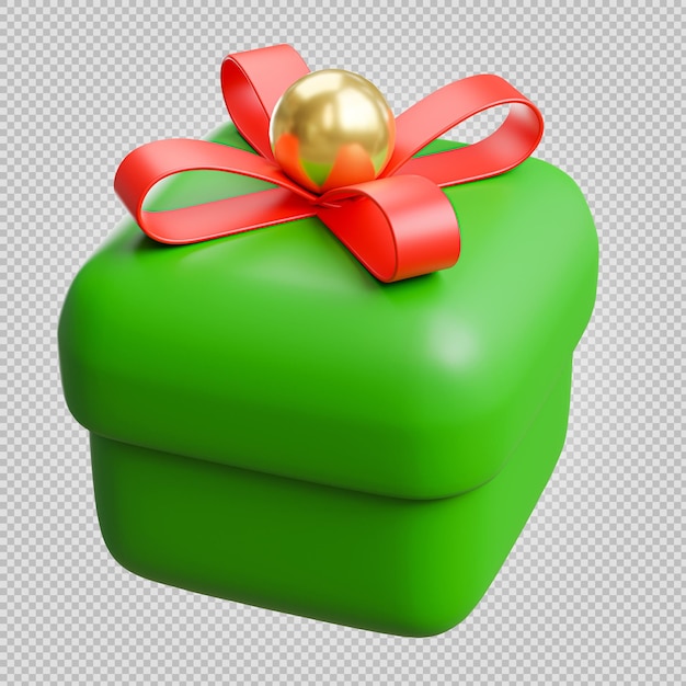 caja de regalo de navidad 3d