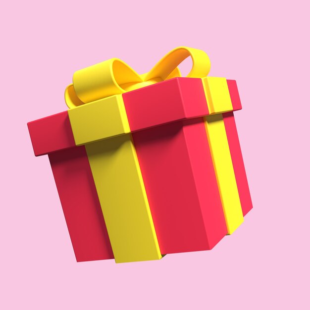 PSD caja de regalo de navidad render 3d