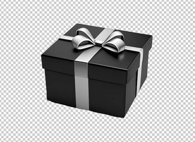 Caja de regalo negra en 3d