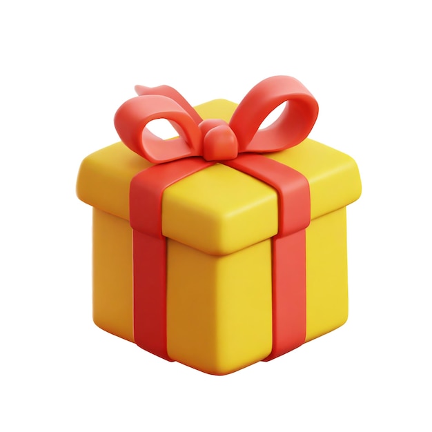 Caja de regalos en 3d concepto de navidad ilustraciones y iconos de render de alta calidad