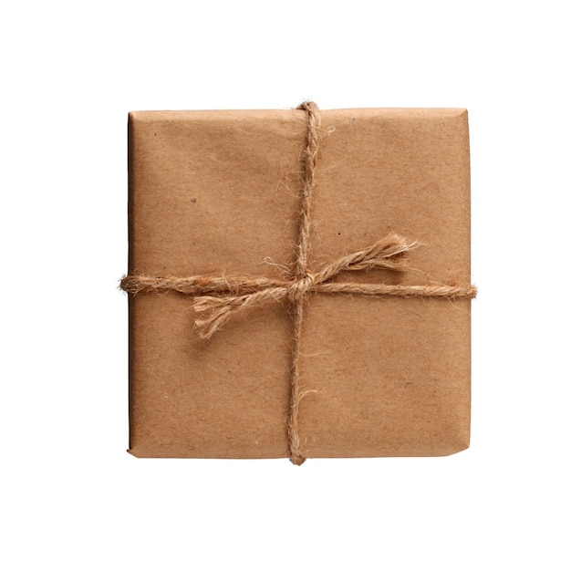Una caja de regalos aislada de cerca 1