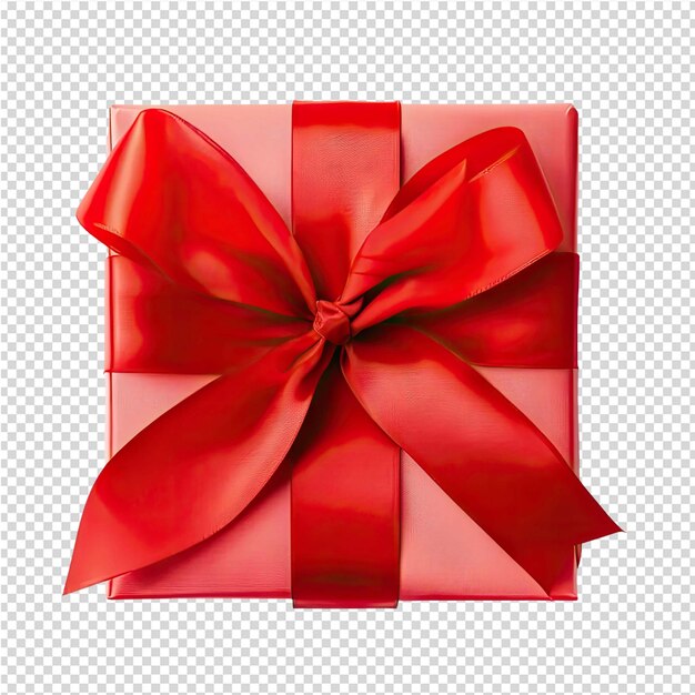 PSD una caja de regalos roja con un lazo rojo en ella