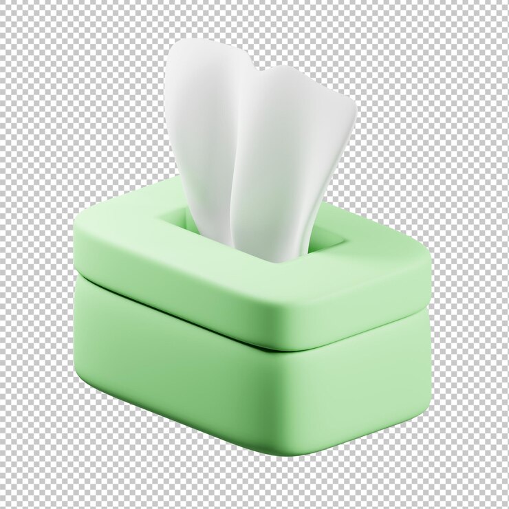 PSD caja de tejido ilustración 3d