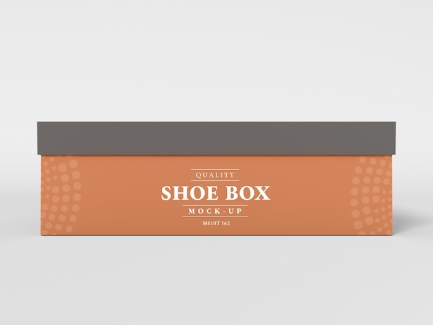 Caja de zapatos con maqueta de marca de tapa