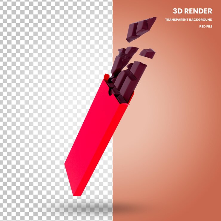 Cajas de chocolate 3D Render elementos de San Valentín