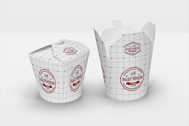 Cajas de comida rápida V Mockups de envases para llevar