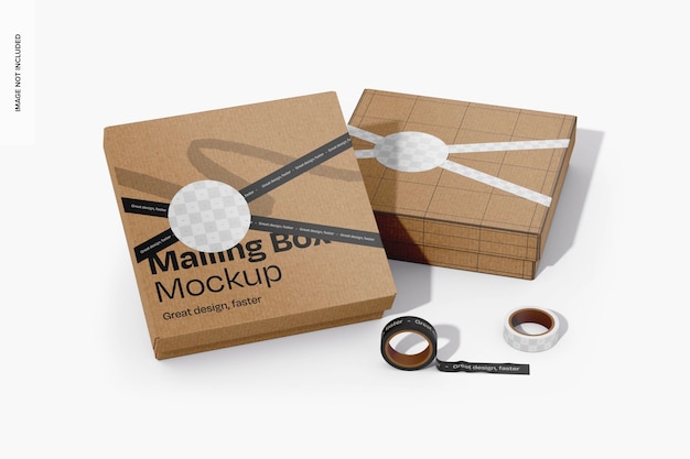 Cajas de correo con maquillaje de cinta de seguridad