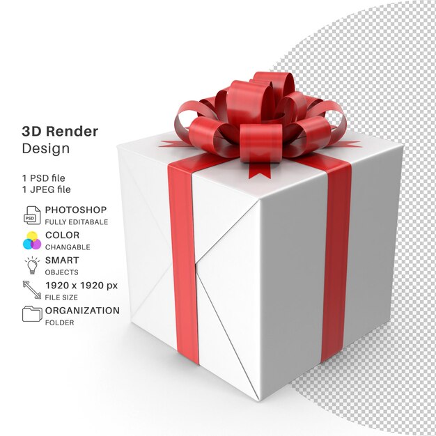 PSD cajas de regalo festivas modelado 3d archivo psd maqueta de paquetes de regalos festivos realistas