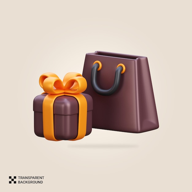 Las cajas de regalos de renderización PSD 3D
