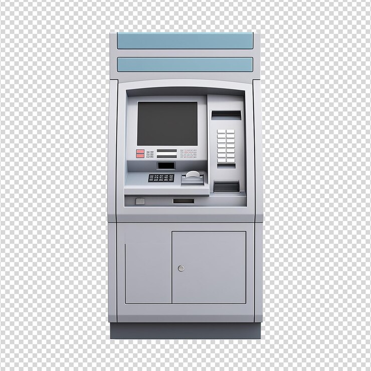 PSD cajero automático aislado sobre fondo transparente png