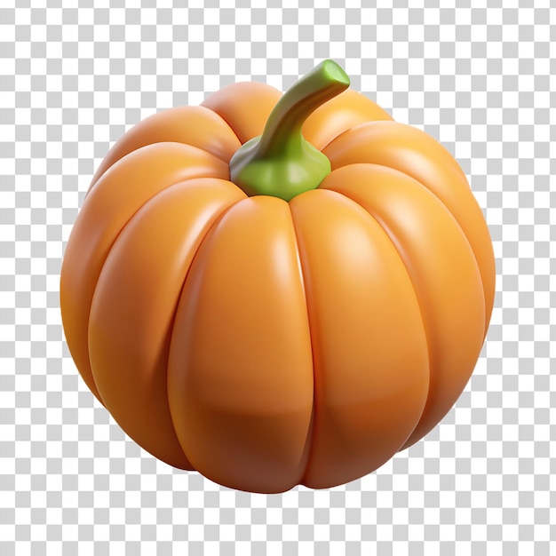 PSD calabaza 3d aislada en un fondo transparente