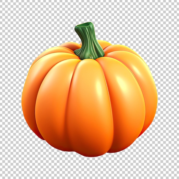 PSD calabaza 3d arte 3d dibujos animados estilizados ilustración de calabaza para el día de acción de gracias modelo renderizado en 3d de calabaza