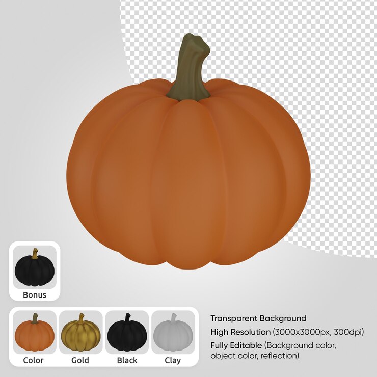 PSD calabaza 3d