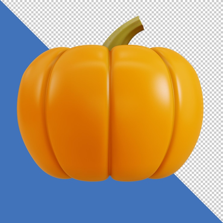 PSD calabaza aislada sobre un fondo transparente