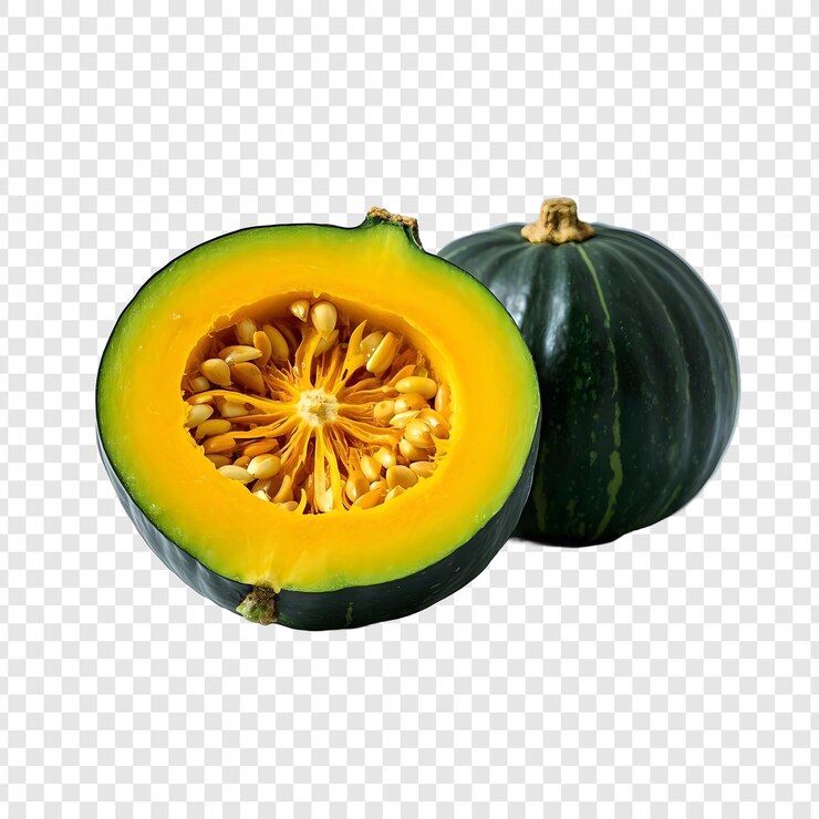PSD calabaza de bellota aislada sobre un fondo transparente