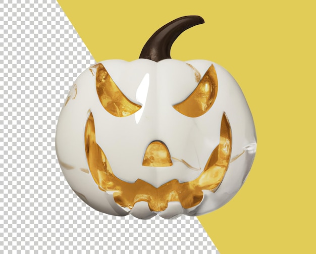 PSD calabaza de halloween 3d en mármol