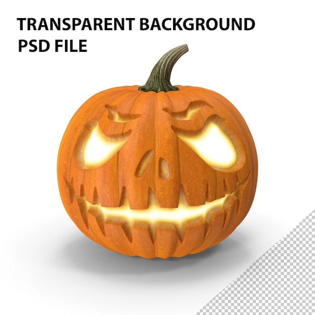 La calabaza de Halloween aislada sobre un fondo blanco