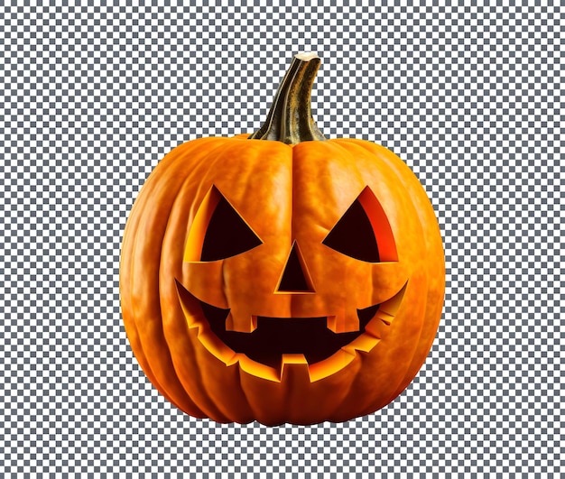 Calabaza de Halloween aislada sobre un fondo transparente