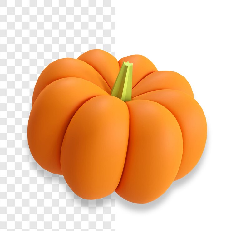 Calabaza Halloween Otoño Representación 3d Fondo Alfa