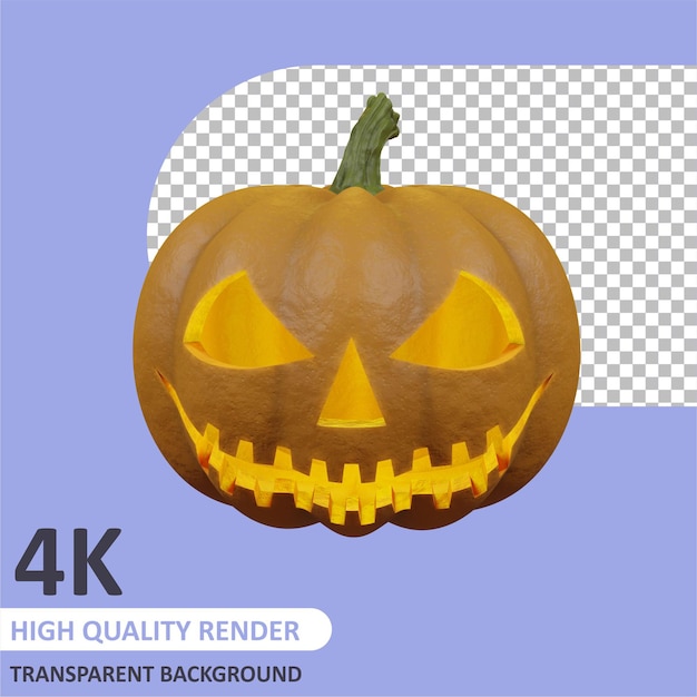 calabaza de halloween representación 3d del modelado de personajes