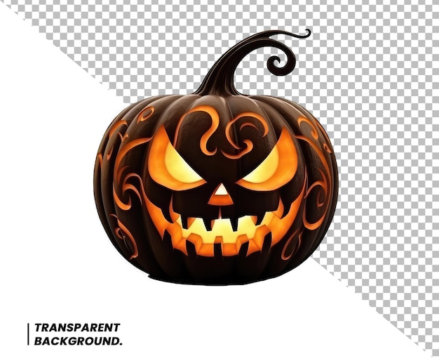 Calabaza Jack O Lantern PSD fondo transparente