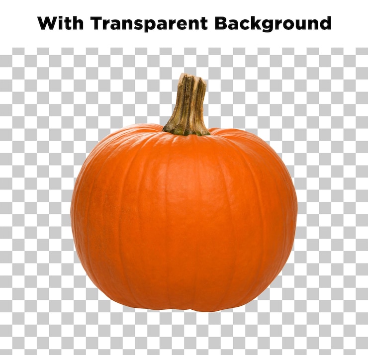 PSD calabaza naranja aislada aislada sobre un fondo transparente