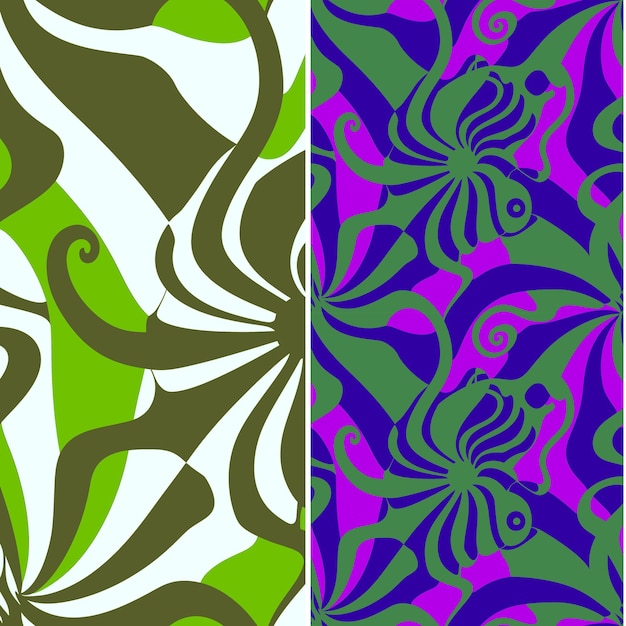 Calamar com silhueta em espiral Abstract Minimal Design e Rad Nature Pattern Vector Designs