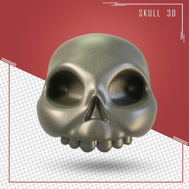 Calaveras brillantes lindas 3d