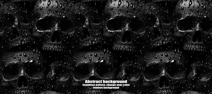 PSD las calaveras espeluznantes y los fantasmas brillantes de fondo de halloween