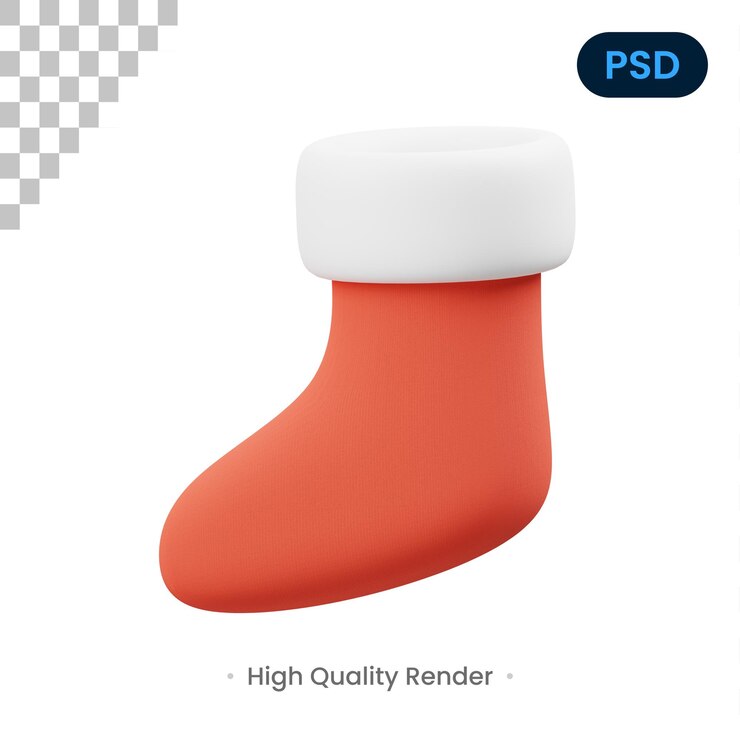 PSD calcetín 3d icon premium psd
