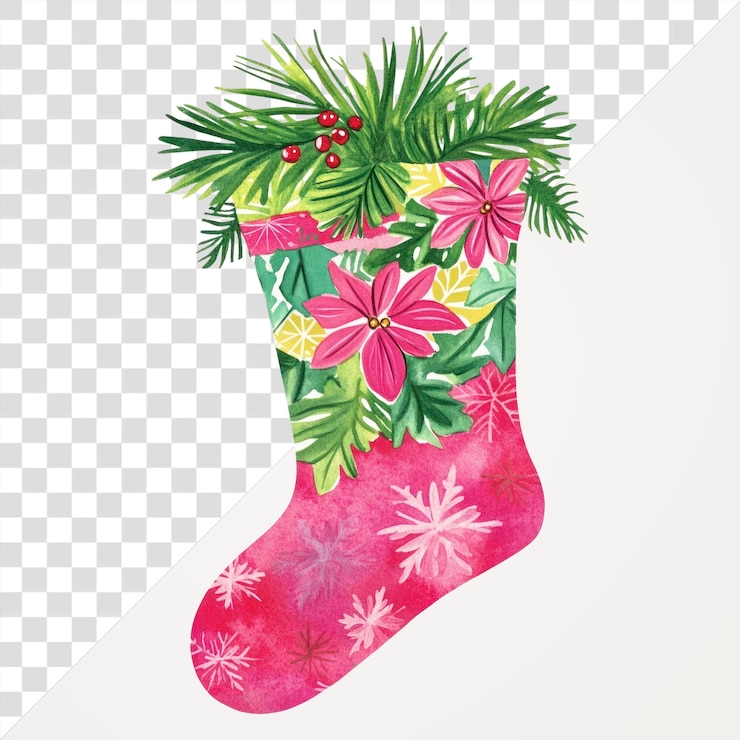 PSD calcetín de navidad de papúa nueva guinea arte de diseño de navidad
