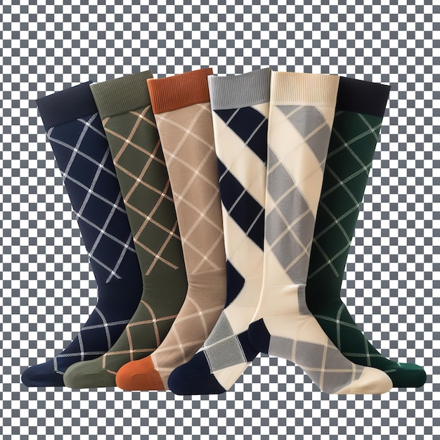 PSD calcetines 3d coloridos en blanco