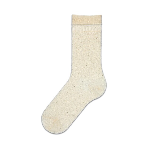 calcetines de color crema regulador de un solo color colocados