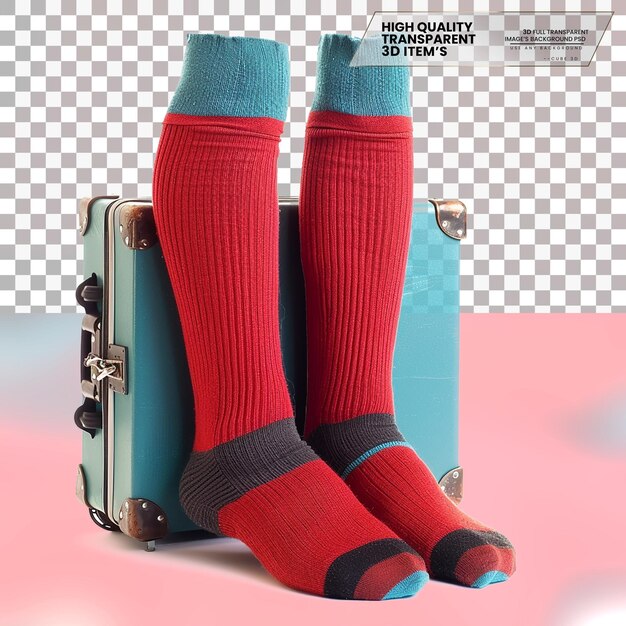 Calcetines de compresión Calcetines utilizados para mejorar la circulación sobre un fondo transparente