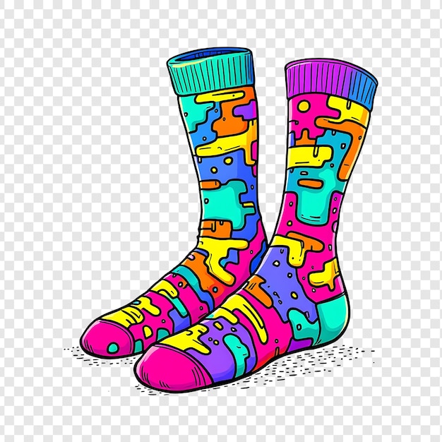 calcetines con estampado de colores