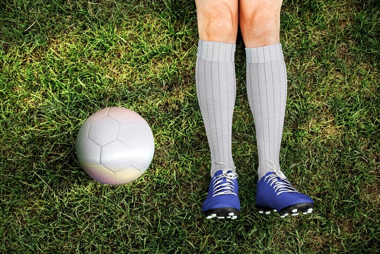 PSD calcetines de fútbol modelo de ropa deportiva en formato psd