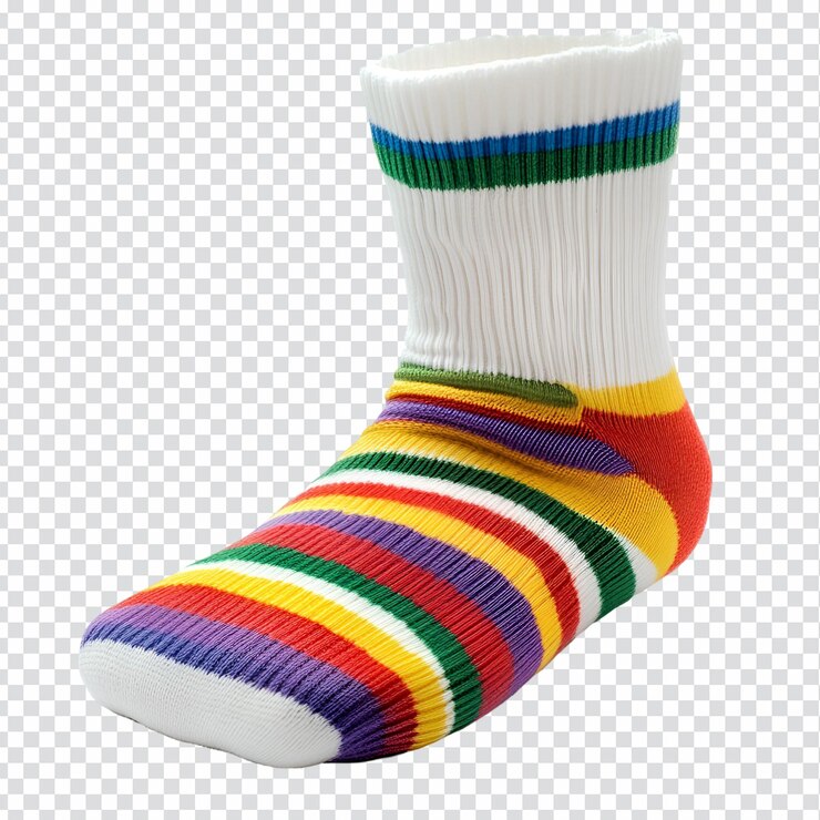 PSD calcetines de rayas de colores