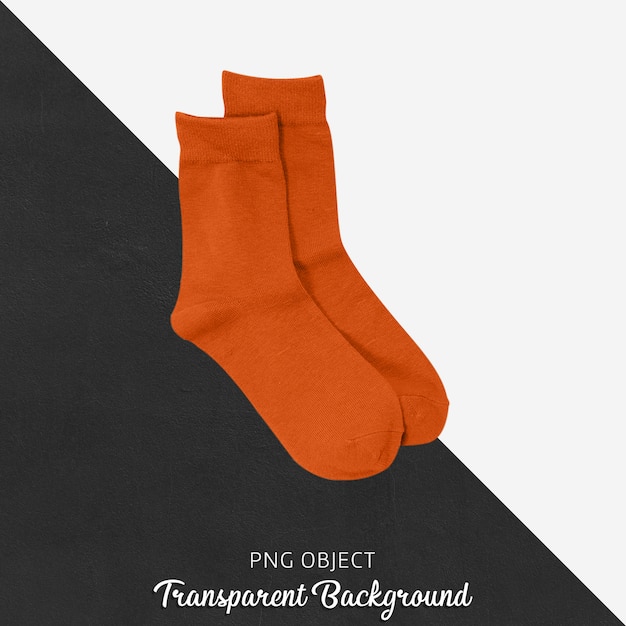 Calcetines sueltos naranja oscuro transparente