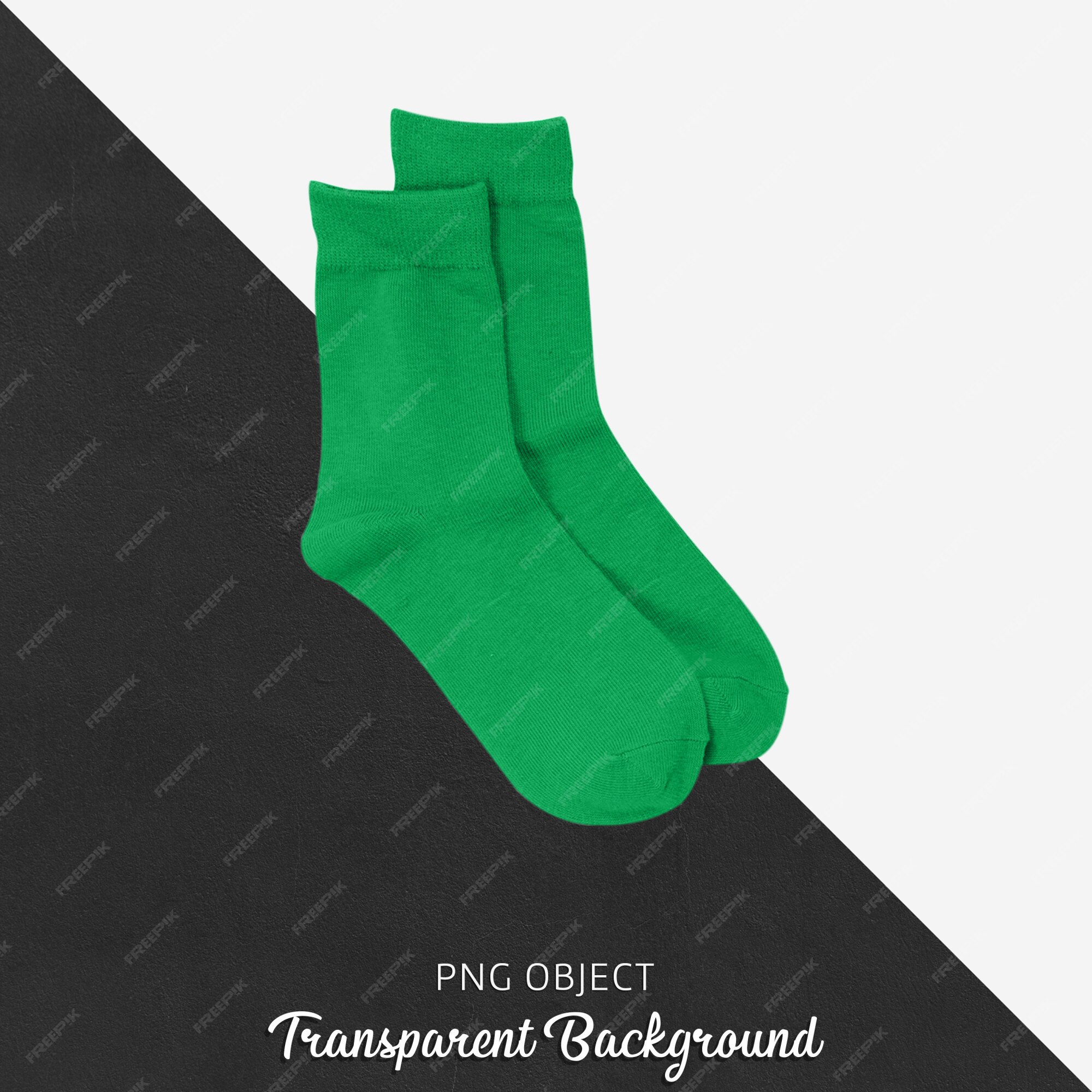 Calcetines verdes transparentes | Archivo Premium