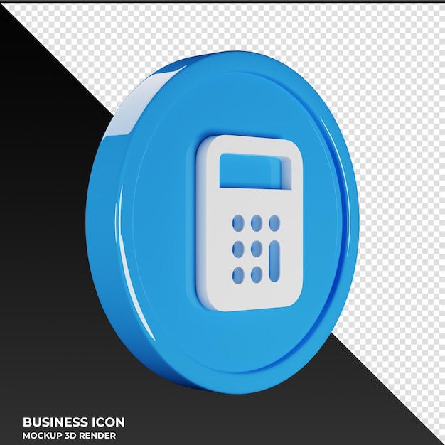 Calcolatrice Business Icon 3D Render Illustration