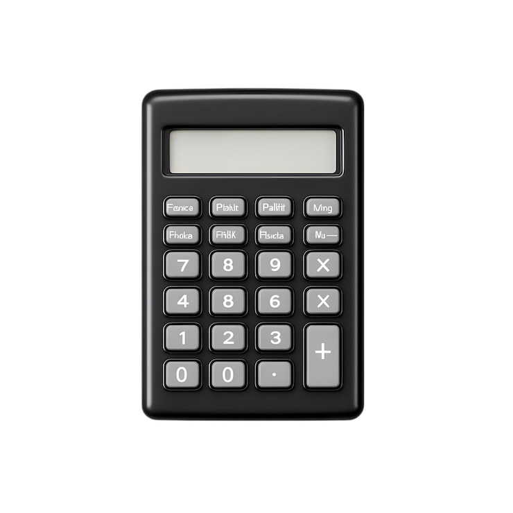 PSD calcolatrice desktop nera con tastiera numerica strumento di ufficio semplice e pratico black desktop calc