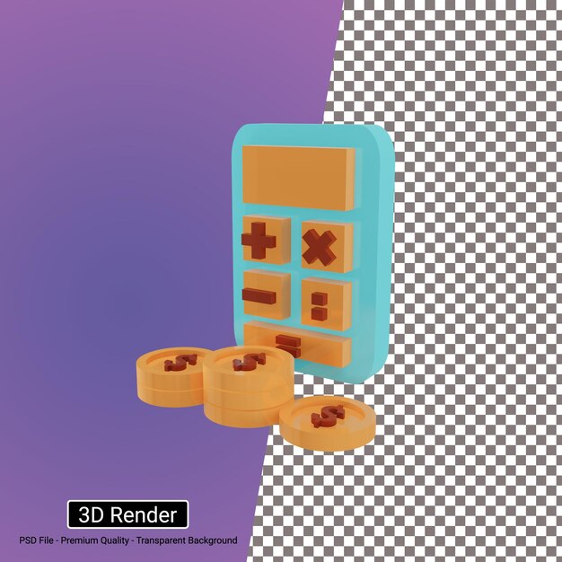 Calculadora 3d e moedas